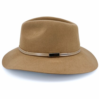 DH071 CHOCOLATE 58CM (M/L) - THORBURN FELT FEDORA