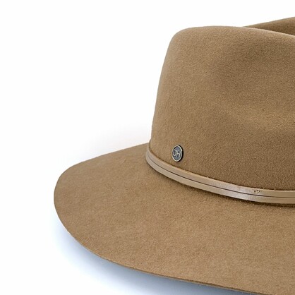 DH071 CHOCOLATE 58CM (M/L) - THORBURN FELT FEDORA