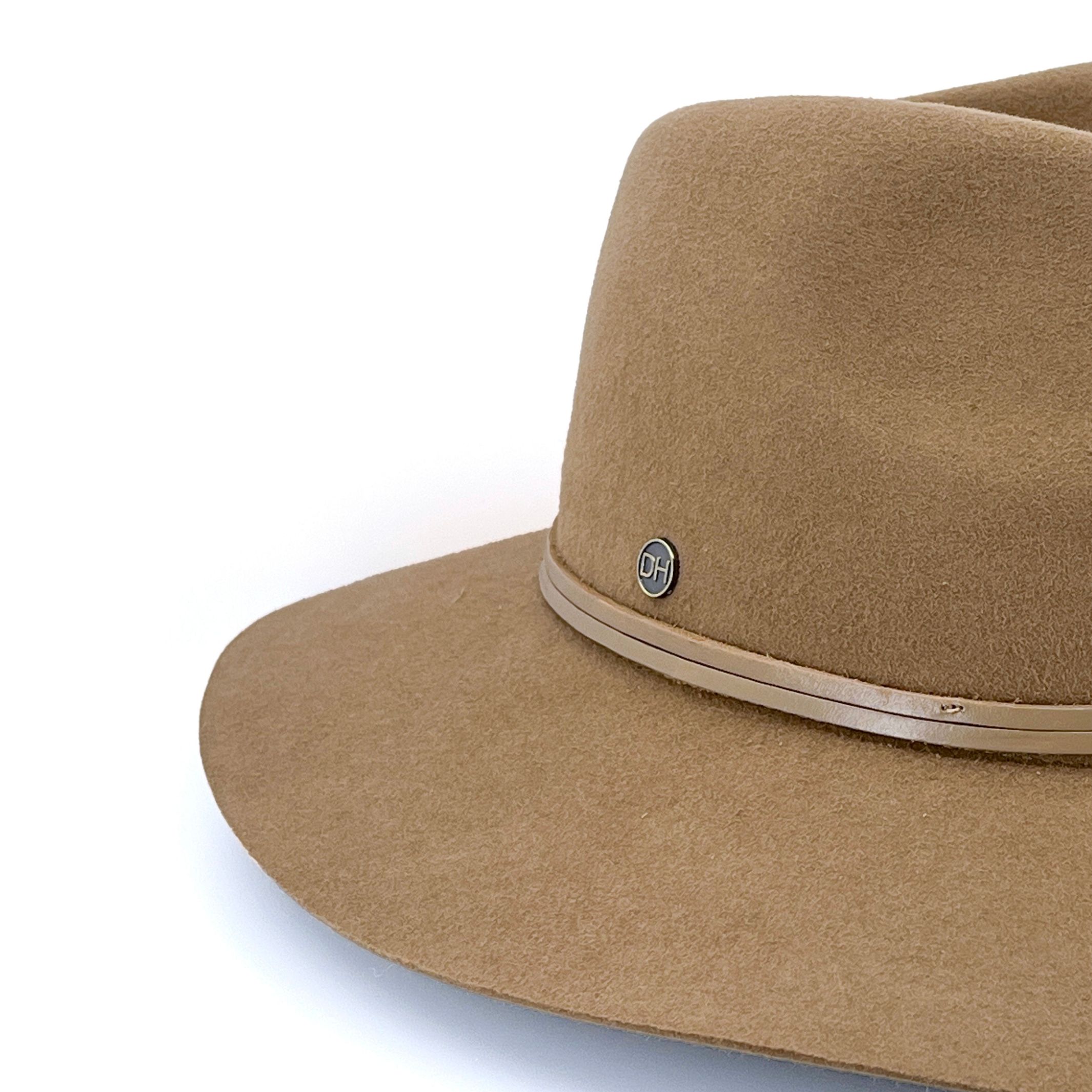 DH071 CHOCOLATE 58CM (M/L) - THORBURN FELT FEDORA