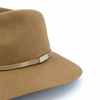DH071 CHOCOLATE 58CM (M/L) - THORBURN FELT FEDORA