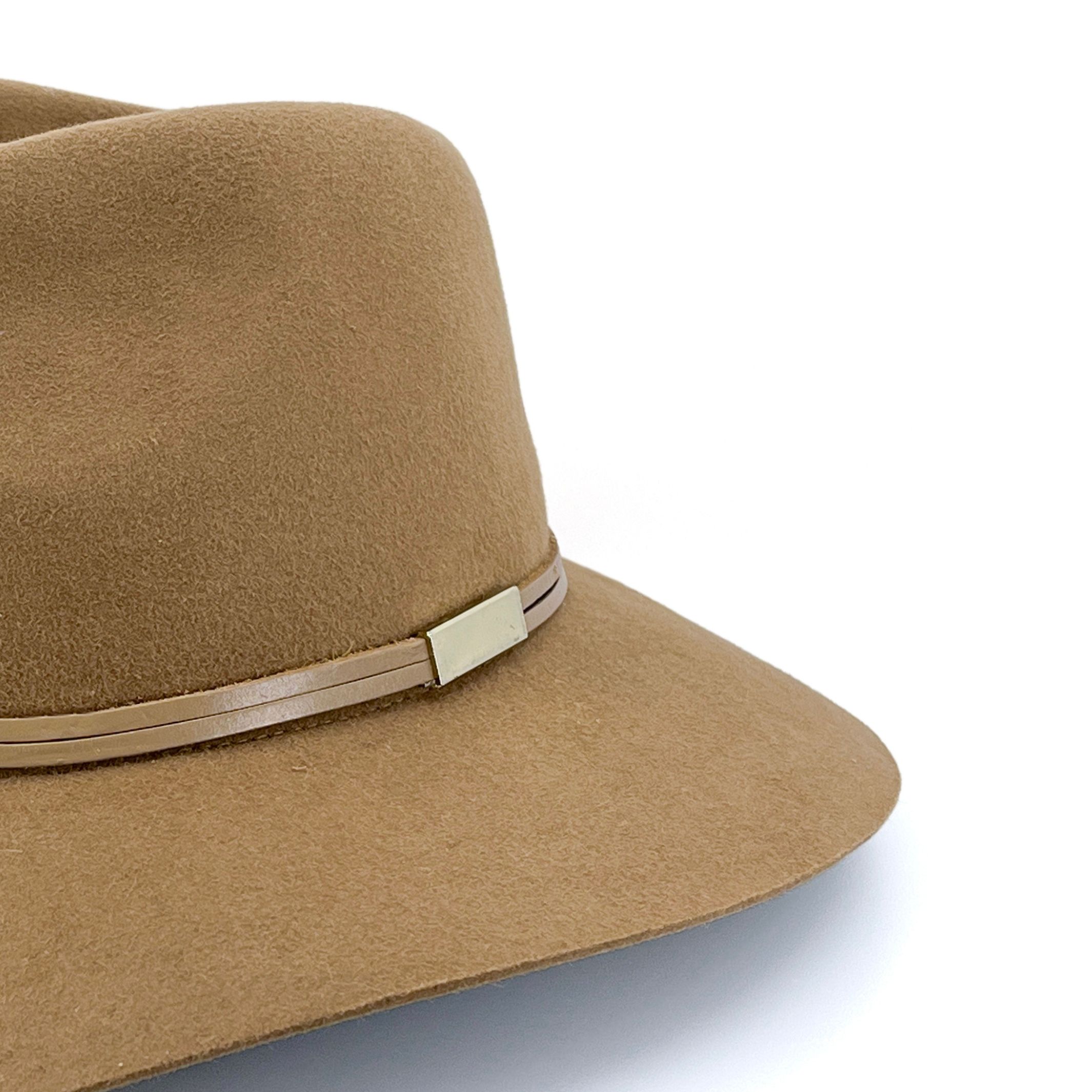 DH071 CHOCOLATE 58CM (M/L) - THORBURN FELT FEDORA