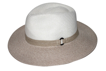 DH013 IVORY/MIX CAMEL 60CM (L) - PARSLEY BAY FLEXIBRAID® FEDORA