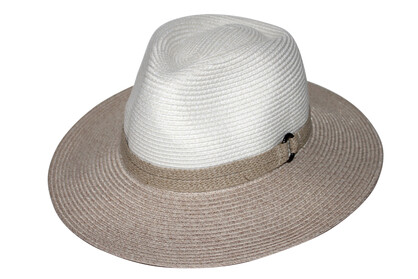 DH013 IVORY/MIX CAMEL 60CM (L) - PARSLEY BAY FLEXIBRAID® FEDORA