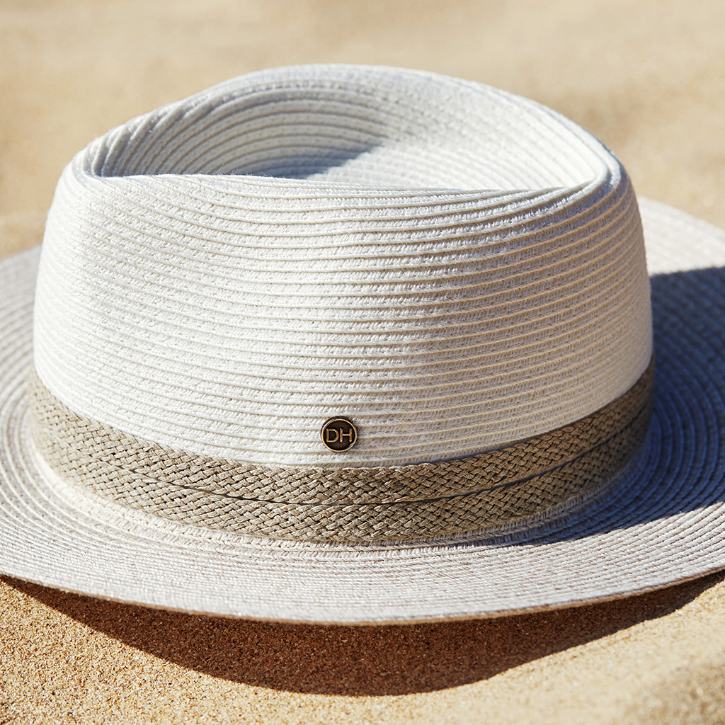 DH013 IVORY/MIX CAMEL 60CM (L) - PARSLEY BAY FLEXIBRAID® FEDORA