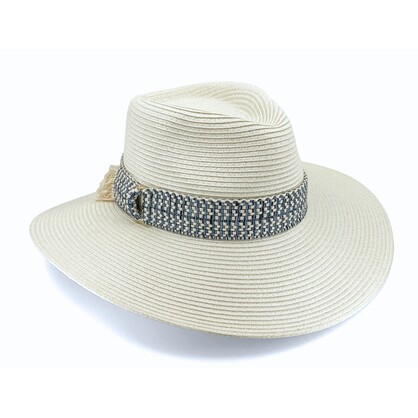 TM589A IVORY/AZURE 58CM (M/L) - SYMOS FEDORA