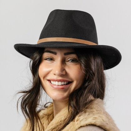 TM721 BLACK 57CM (M) - VERBIER FEDORA