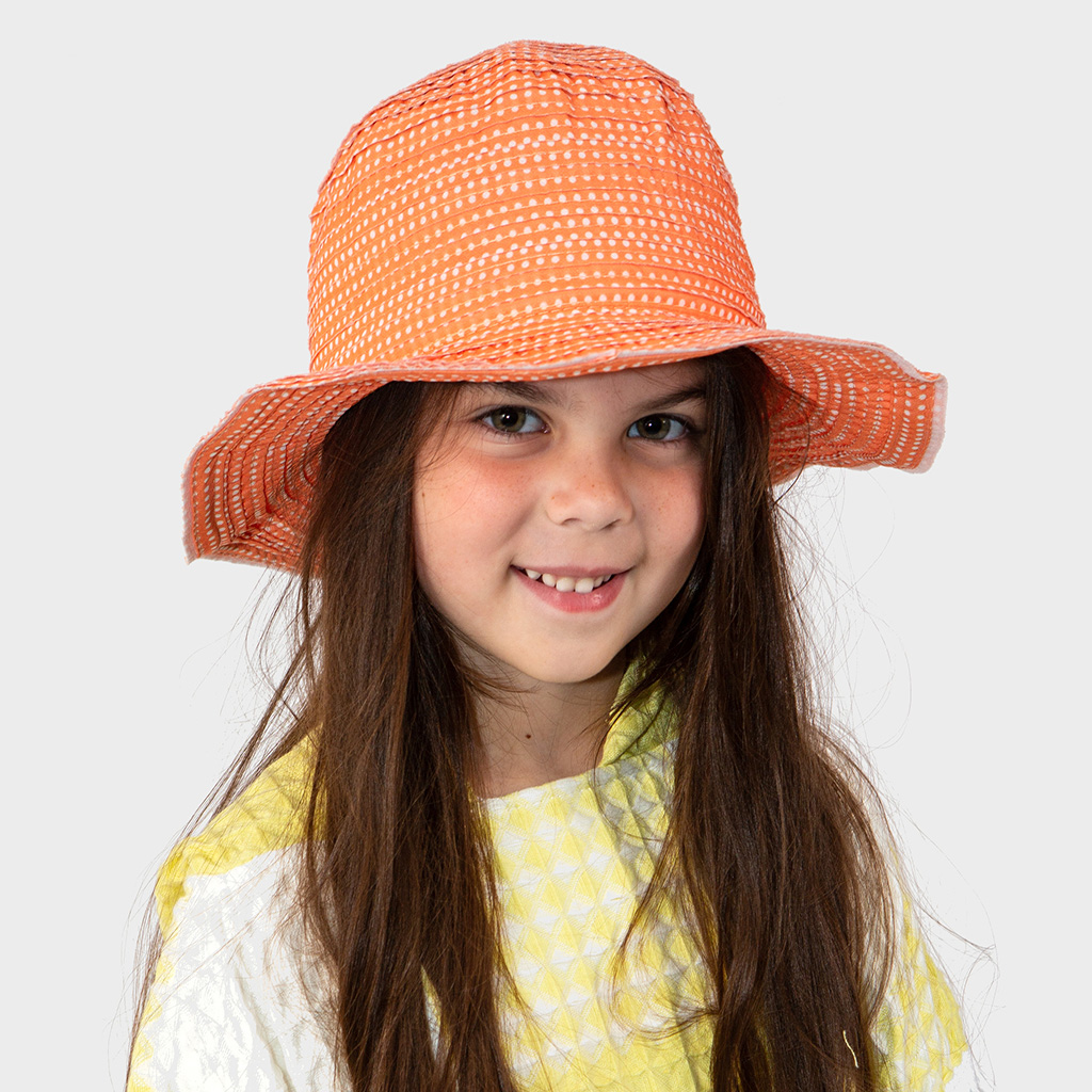 B476 ORANGE/WHITE 52CM - CASSIE BUCKET