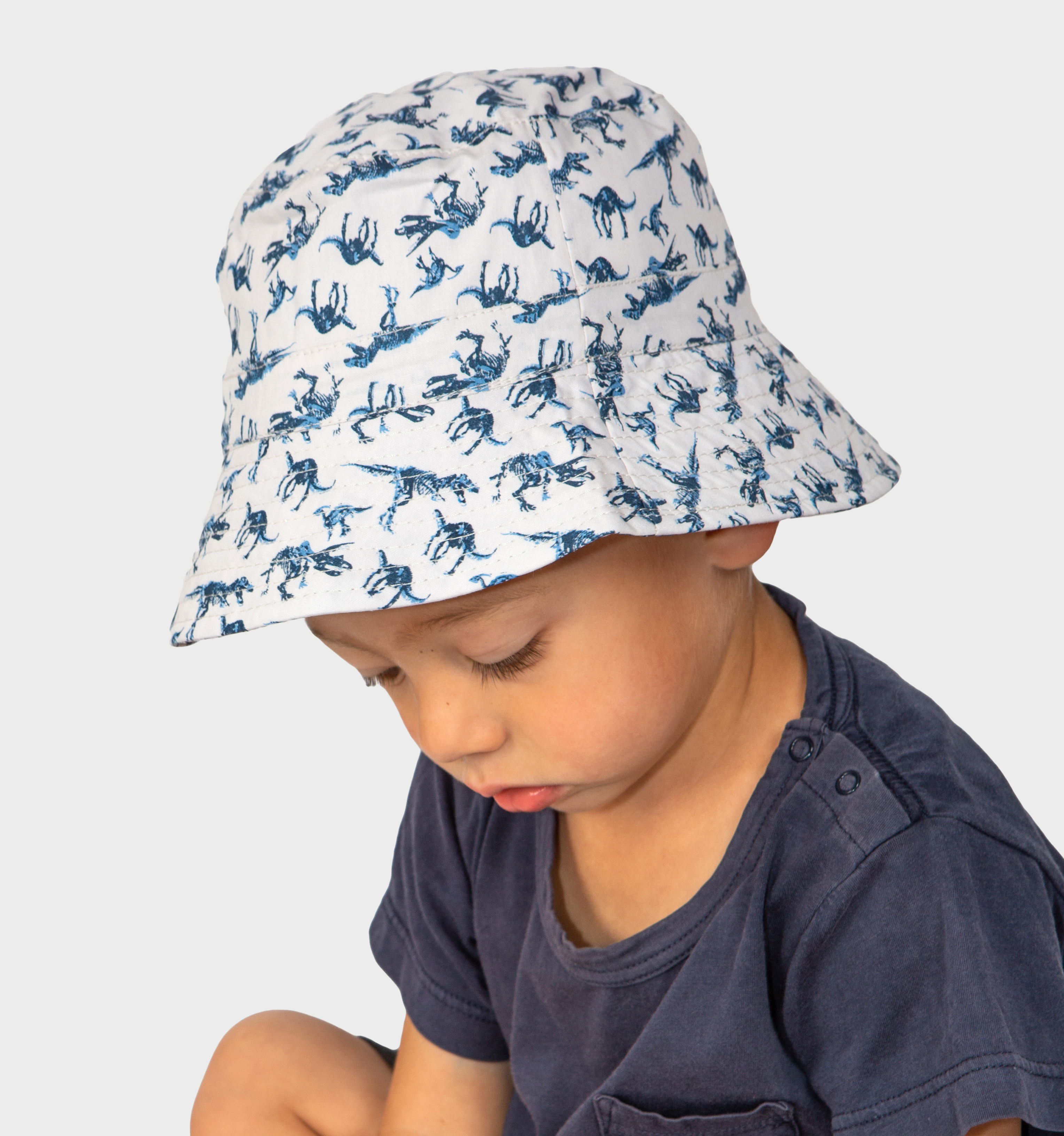 B611 BLUE DINOSAUR 46 46cm  DINO BUCKET RRP$32.95