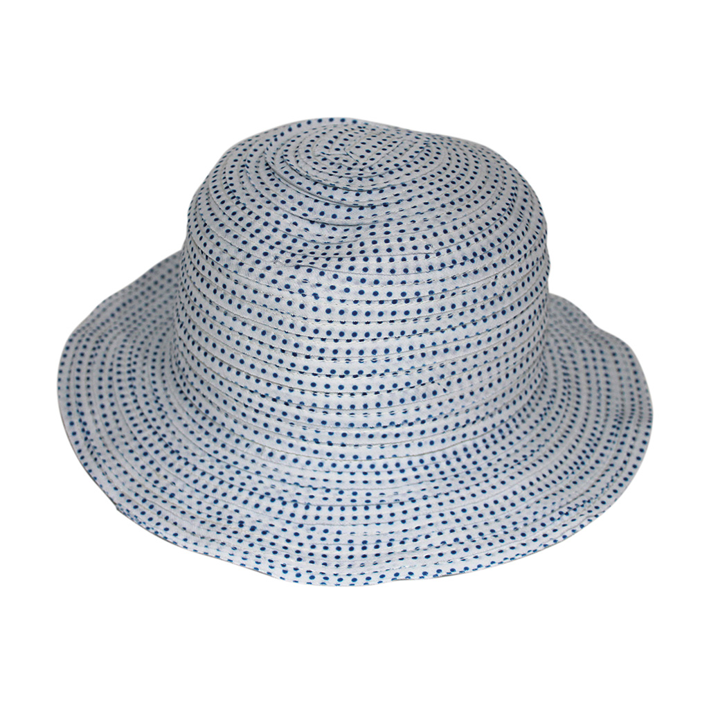 B476 WHITE/BLUE 52CM - CASSIE BUCKET