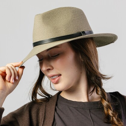 PM803 LT KHAKI 60CM (M/L) - MORGAN FEDORA
