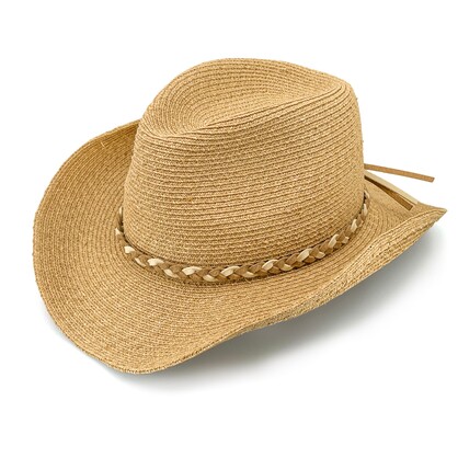 PL428A NATURAL 58CM (M/L) - JESSE RAFFIA COWBOY