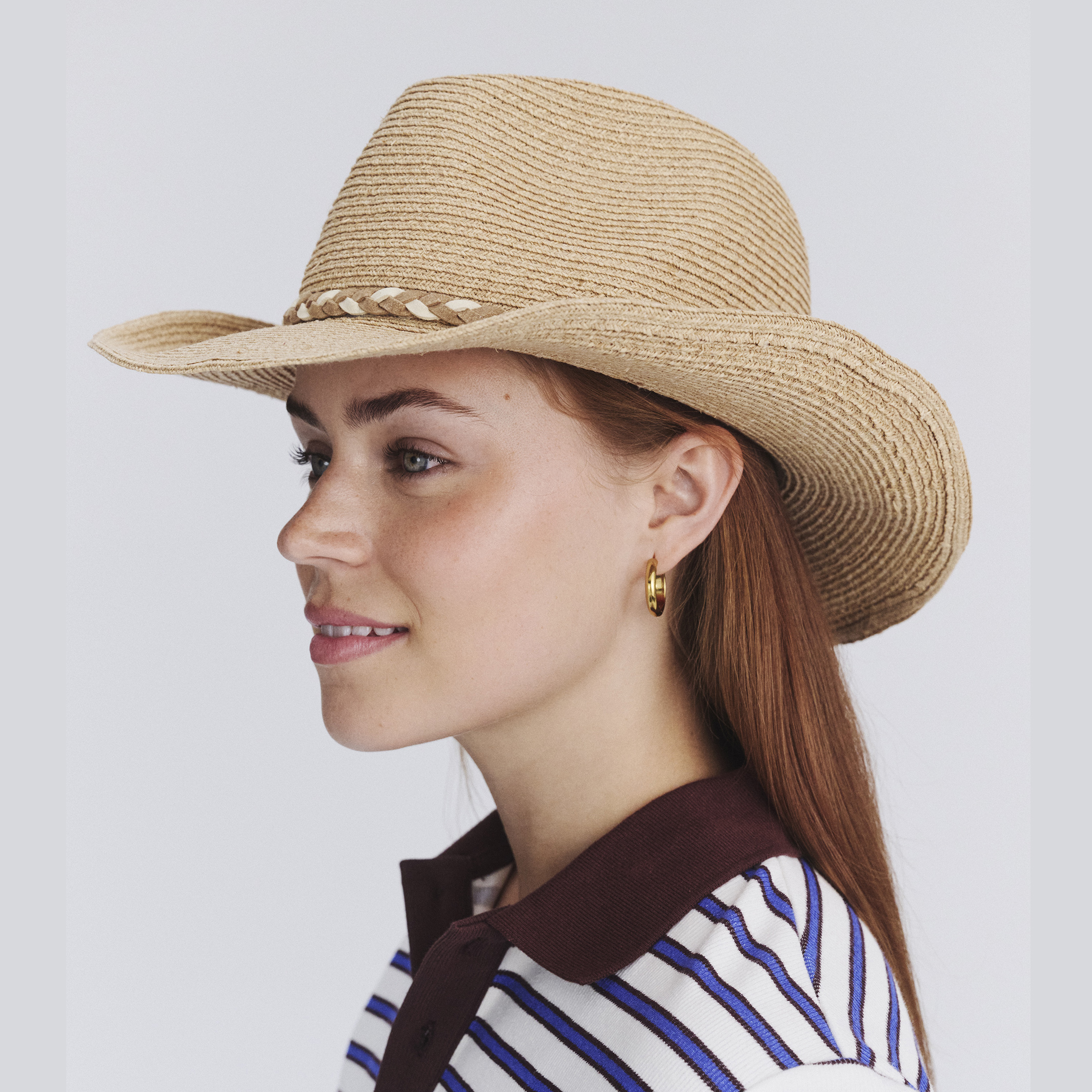 PL428A NATURAL 58CM (M/L) - JESSE RAFFIA COWBOY