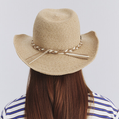PL428A NATURAL 58CM (M/L) - JESSE RAFFIA COWBOY