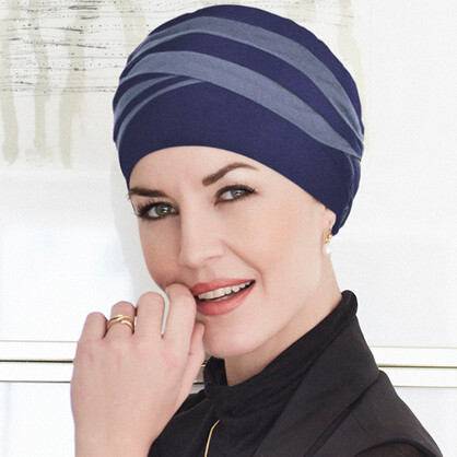 HOCSHANTI DARK BLUE/LT LILAC (OS) - SHANTI TURBAN