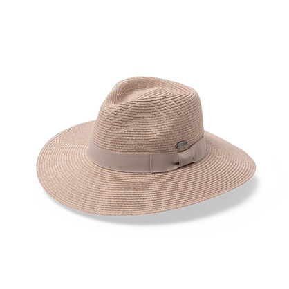 BD496 SANDSTONE 60CM (L/XL) - FIONA FLEXIBRAID® WIDE BRIM FEDORA