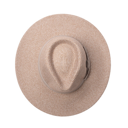 BD496 SANDSTONE 60CM (L/XL) - FIONA FLEXIBRAID® WIDE BRIM FEDORA