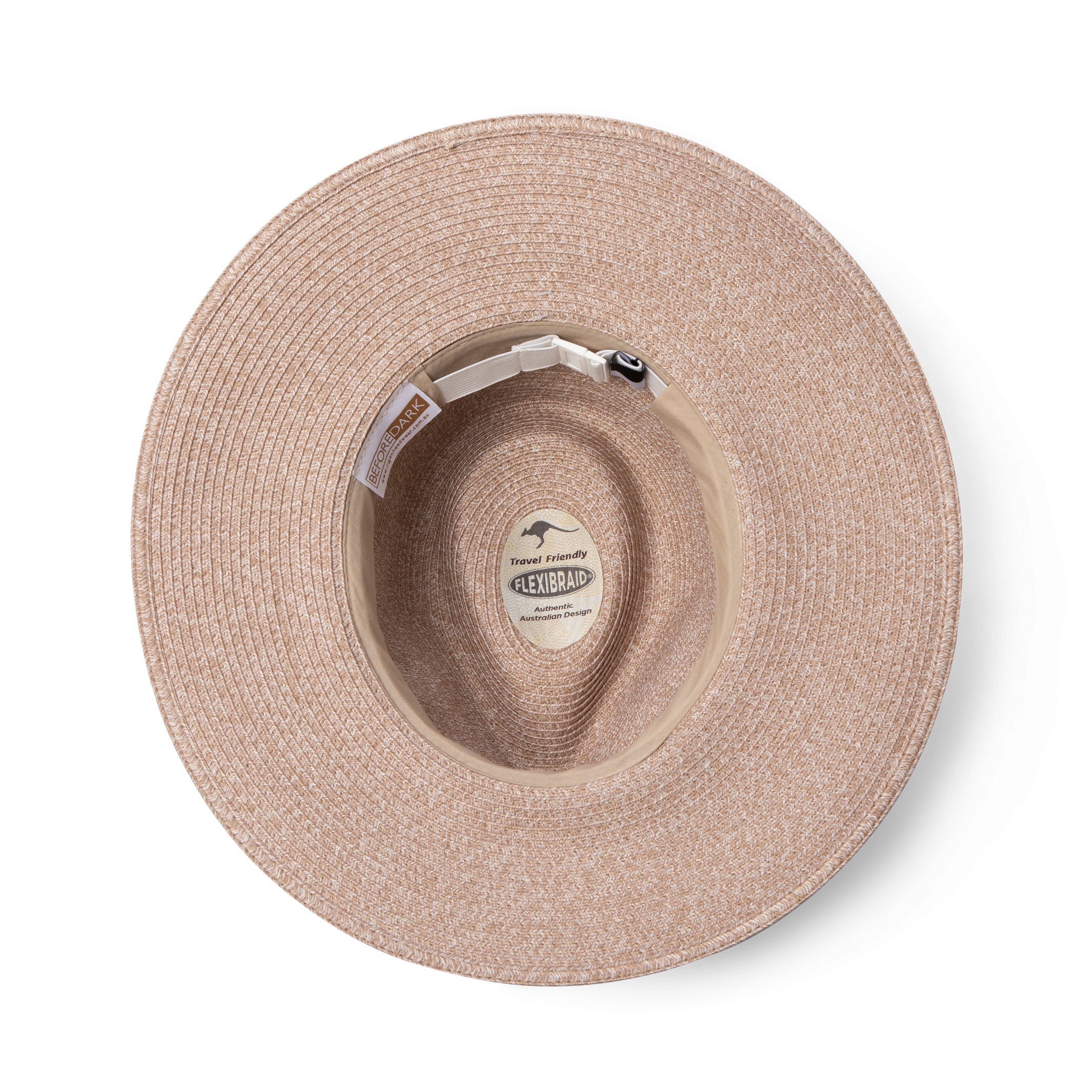BD496 SANDSTONE 60CM (L/XL) - FIONA FLEXIBRAID® WIDE BRIM FEDORA