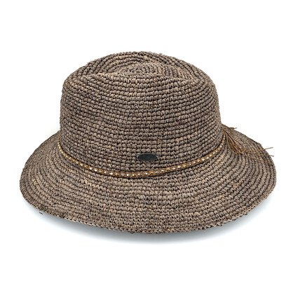 BD190BT MUSHROOM 58CM (M/L) - MAGDALENA RAFFIA STYLE