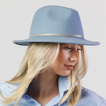 BD845 BLUE 57CM (M) - ST MORITZ FEDORA