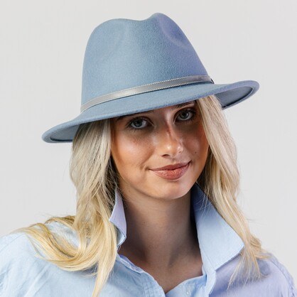 BD845 BLUE 57CM (M) - ST MORITZ FEDORA