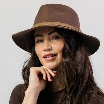 BD841 CHOCOLATE 58CM (M/L) - KLOSTERS FEDORA