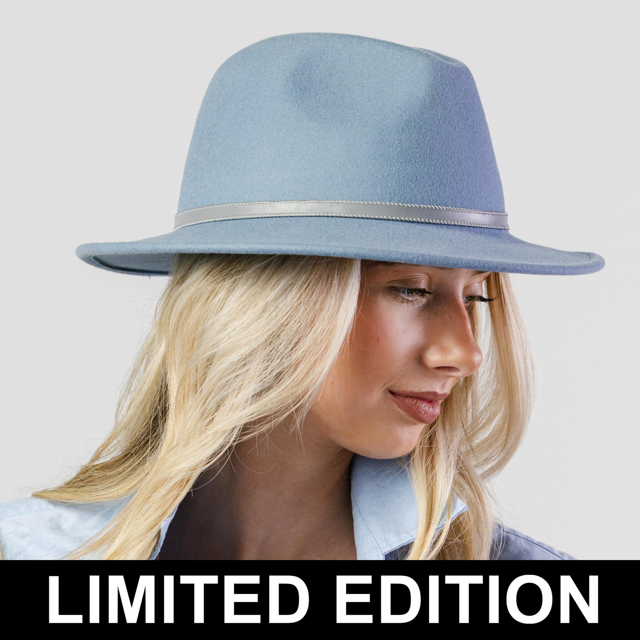 BD845 BLUE 57CM (M) - ST MORITZ FEDORA
