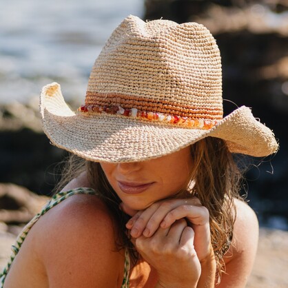 BD129 NATURAL/ORANGE 58CM (M/L) - CASTAWAY COWBOY