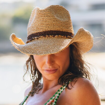 BD129 NATURAL/CHOCOLATE 58CM (M/L) - CASTAWAY COWBOY