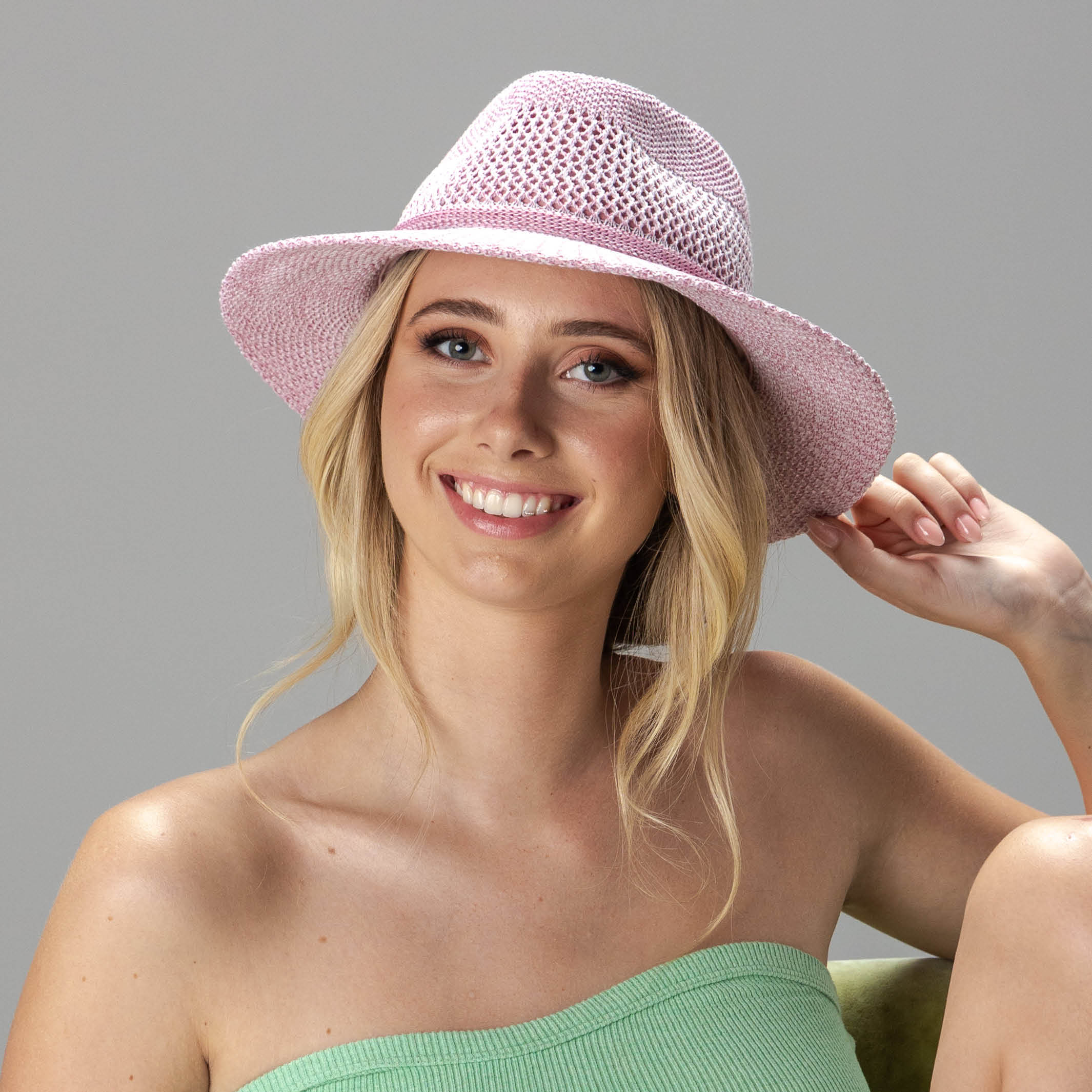 RL793 OLD ROSE PINK 58CM (M/L) - ASHLEY FEDORA