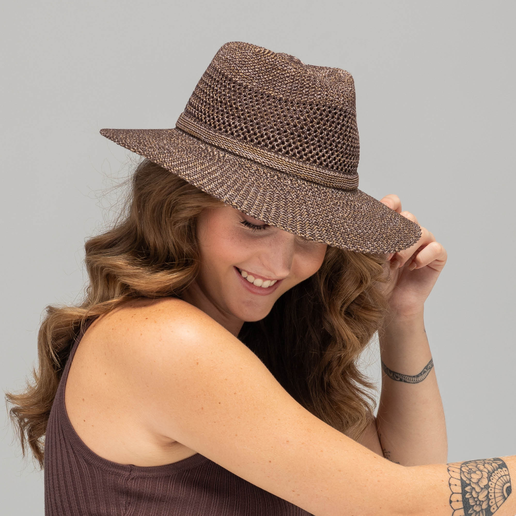 RL793 SUEDE 58CM (M/L) - ASHLEY FEDORA