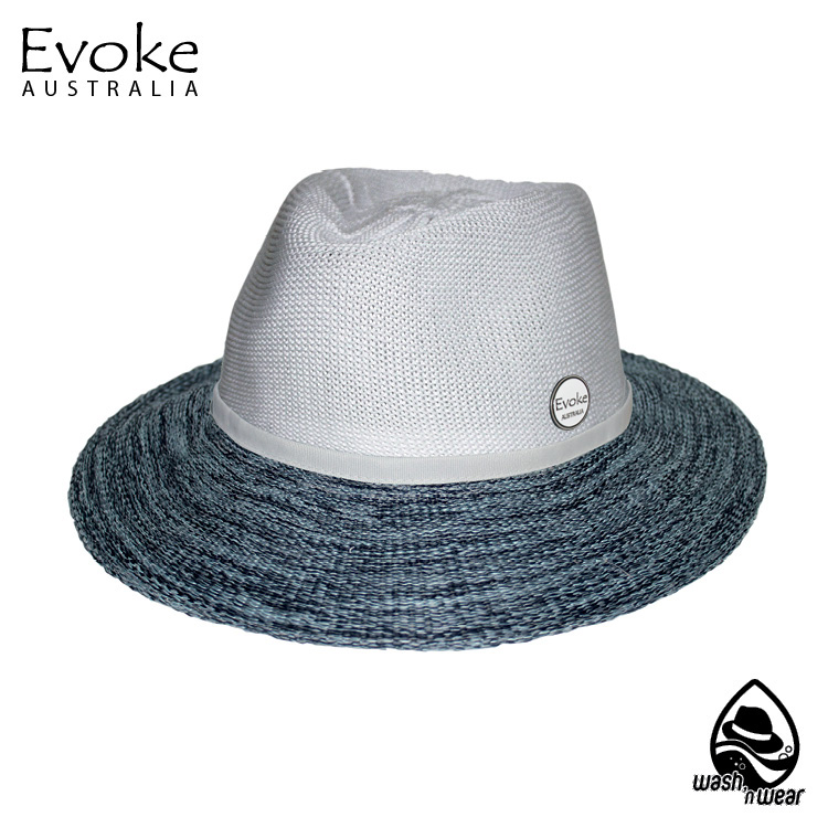EV050 WHITE/LT BLUE 56CM (S/M) - ASTON FEDORA (MAGNETISED)