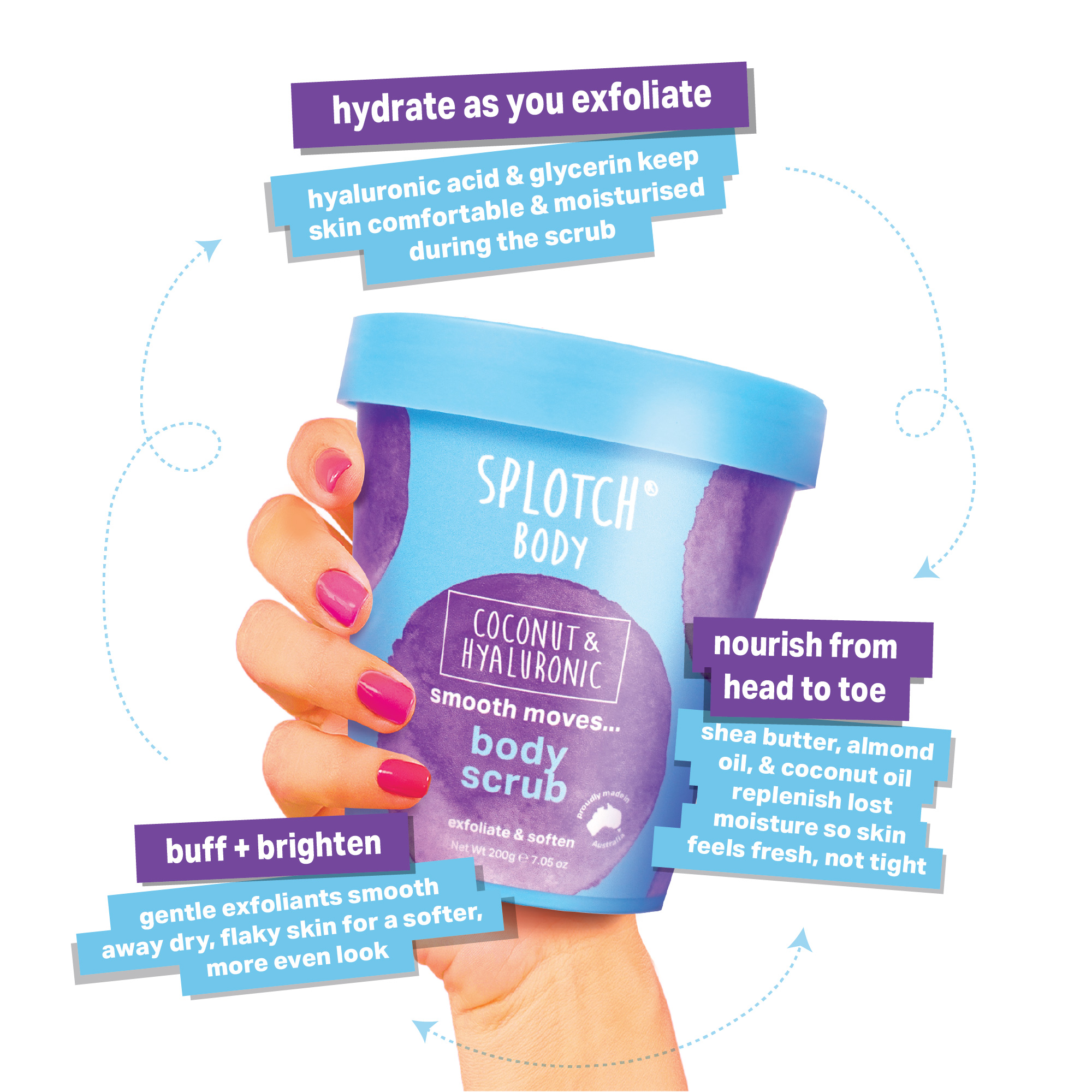 Splotch Body Coconut & Hyaluronic Smooth Moves…Body Scrub