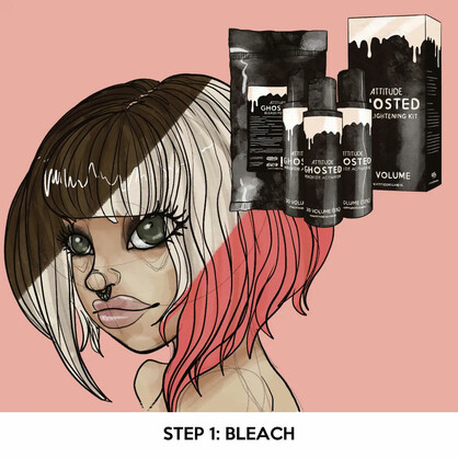 Attitude Hair Dye - Ghosted 30 Volume KIT (9%) Hair Bleaching KIT - White