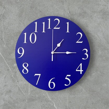 Clock Wall Blue White Aussie Made