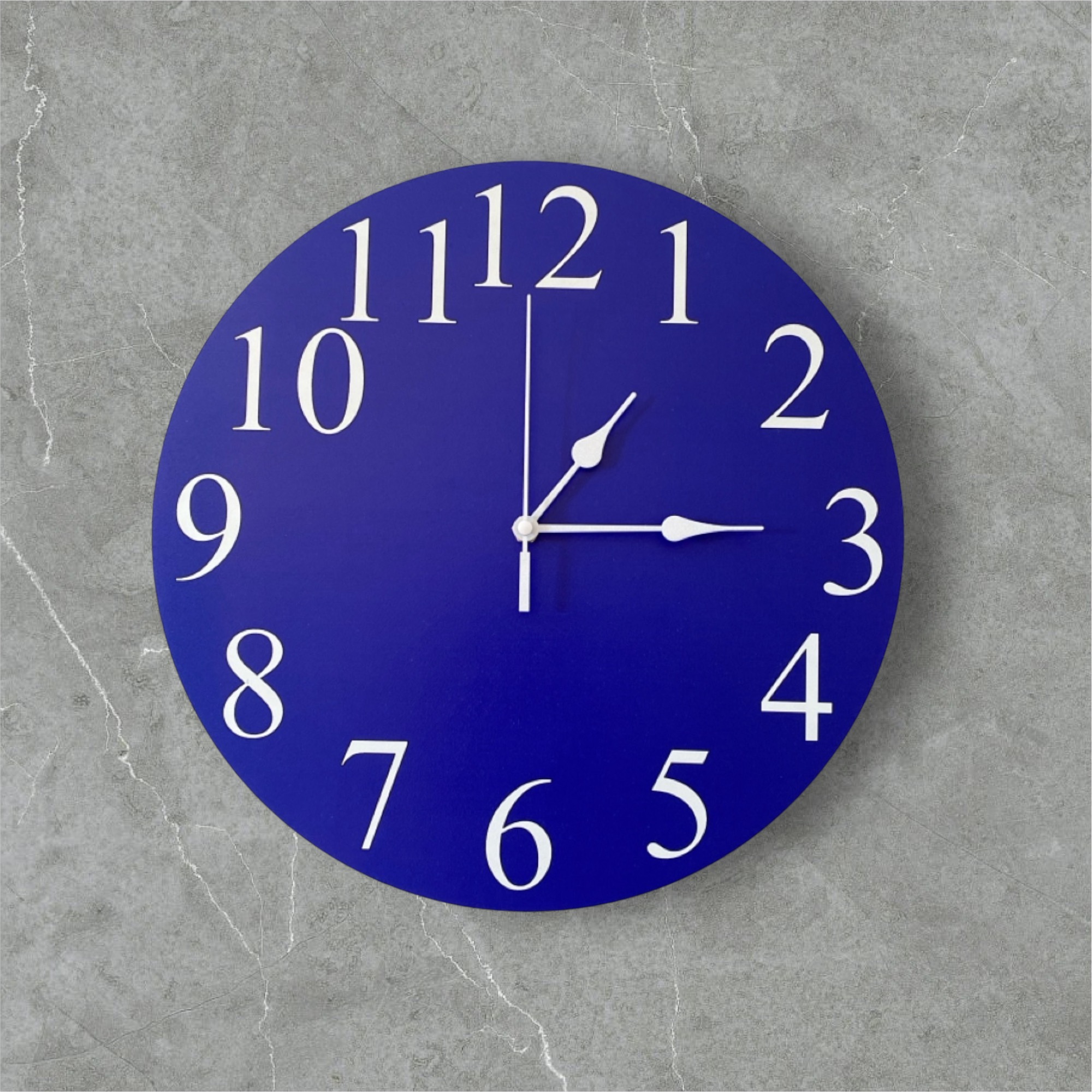 Clock Wall Blue White Aussie Made
