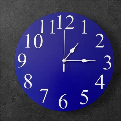 Clock Wall Blue White Aussie Made