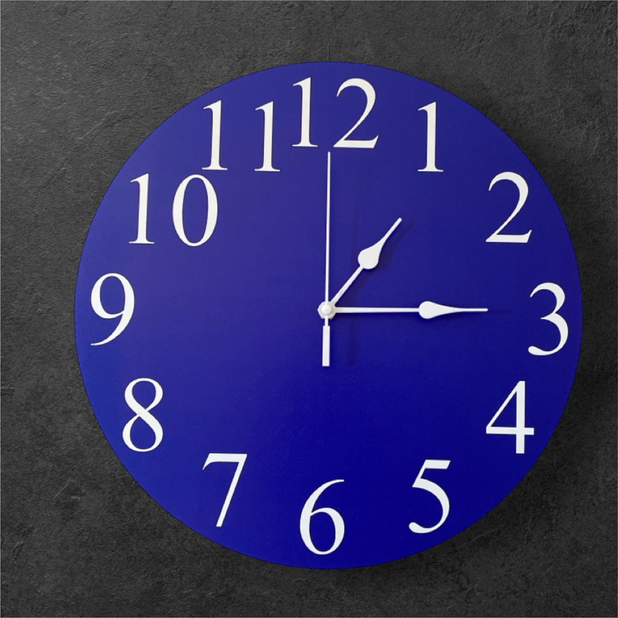 Clock Wall Blue White Aussie Made