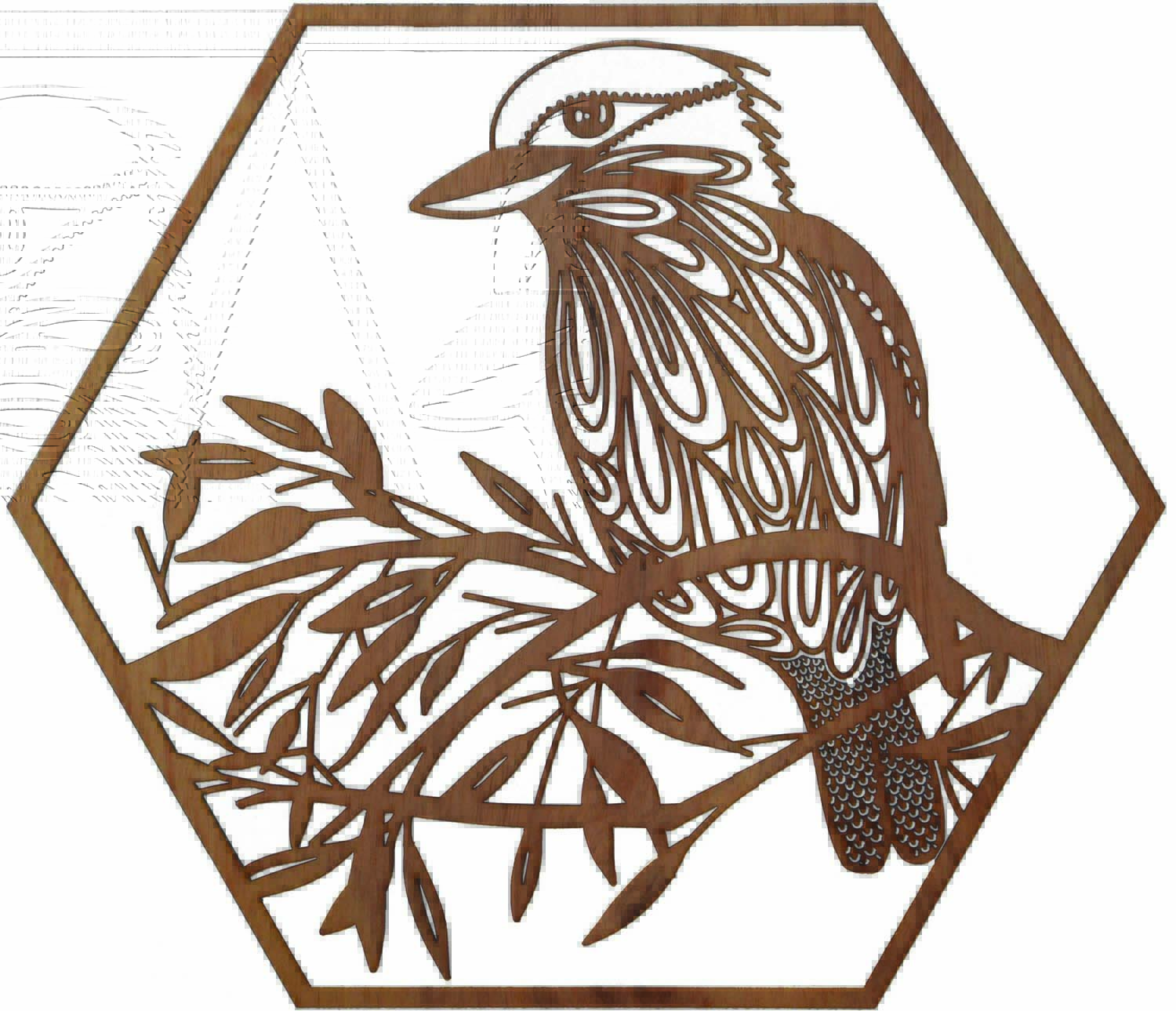 Kookaburra Hexagon Wall Art