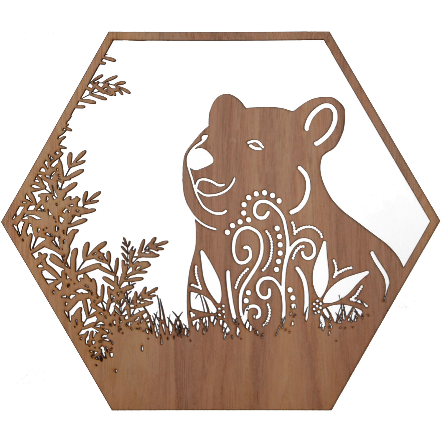 Smiling Quokka Hexagon Wall Art
