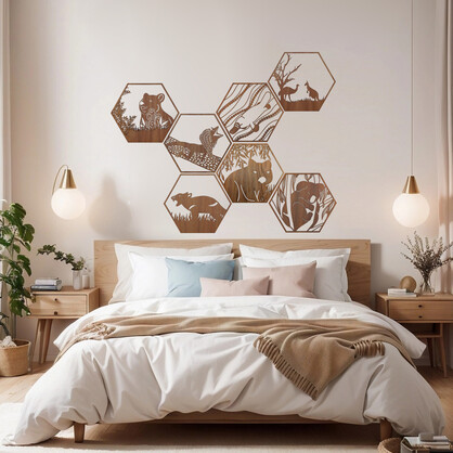 Smiling Quokka Hexagon Wall Art