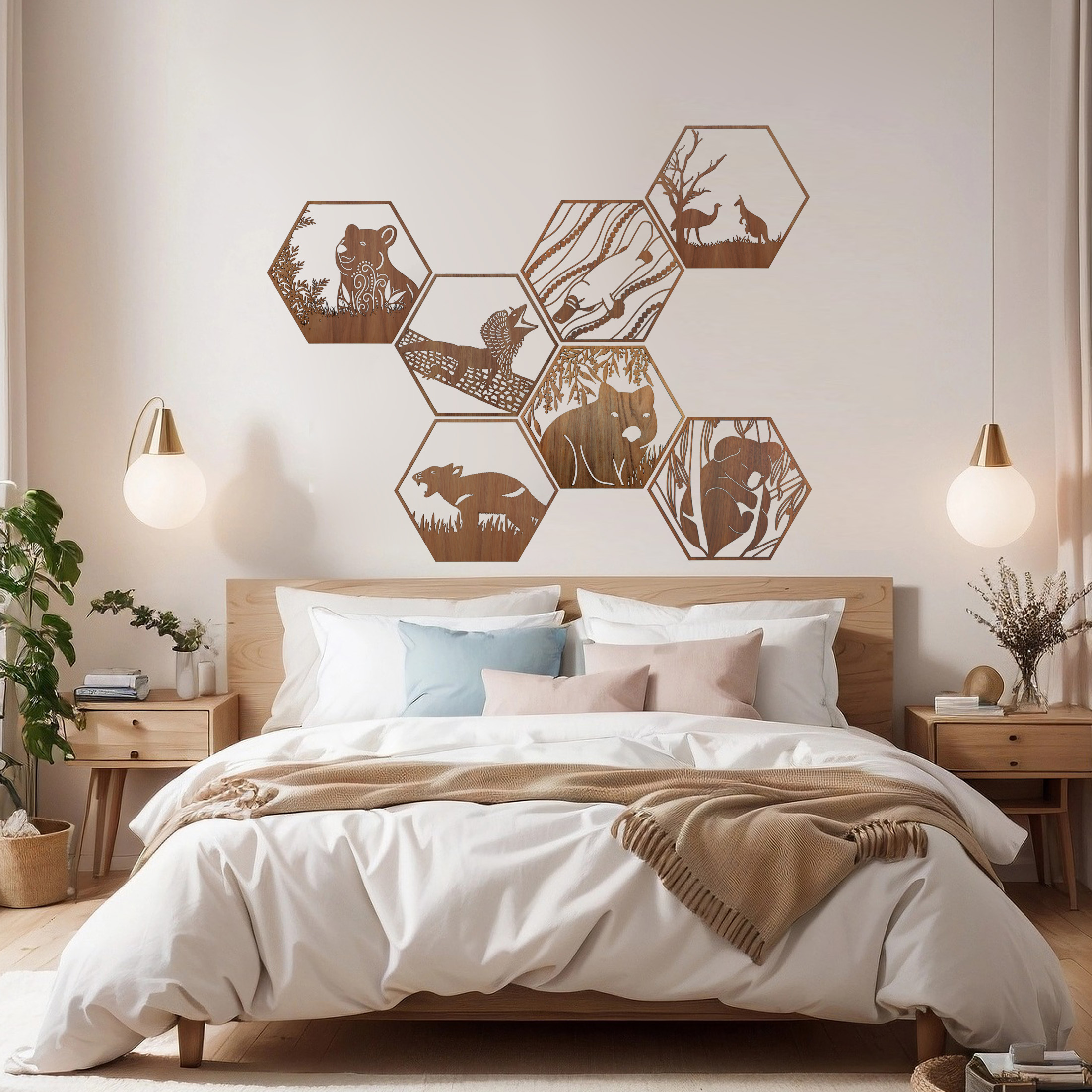 Smiling Quokka Hexagon Wall Art