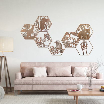 Emu Hexagon Wall Art
