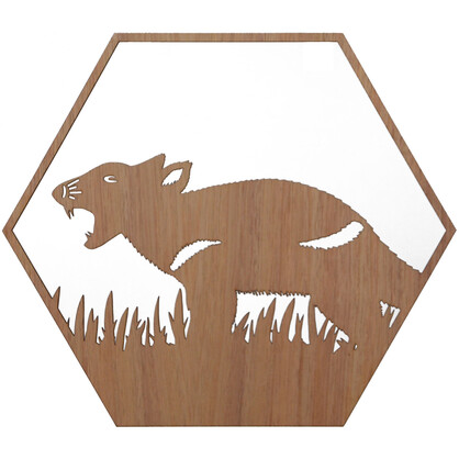 Tasmanian Devil Hexagon Wall Art