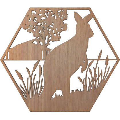 Outback Kangaroo Hexagon Wall Art