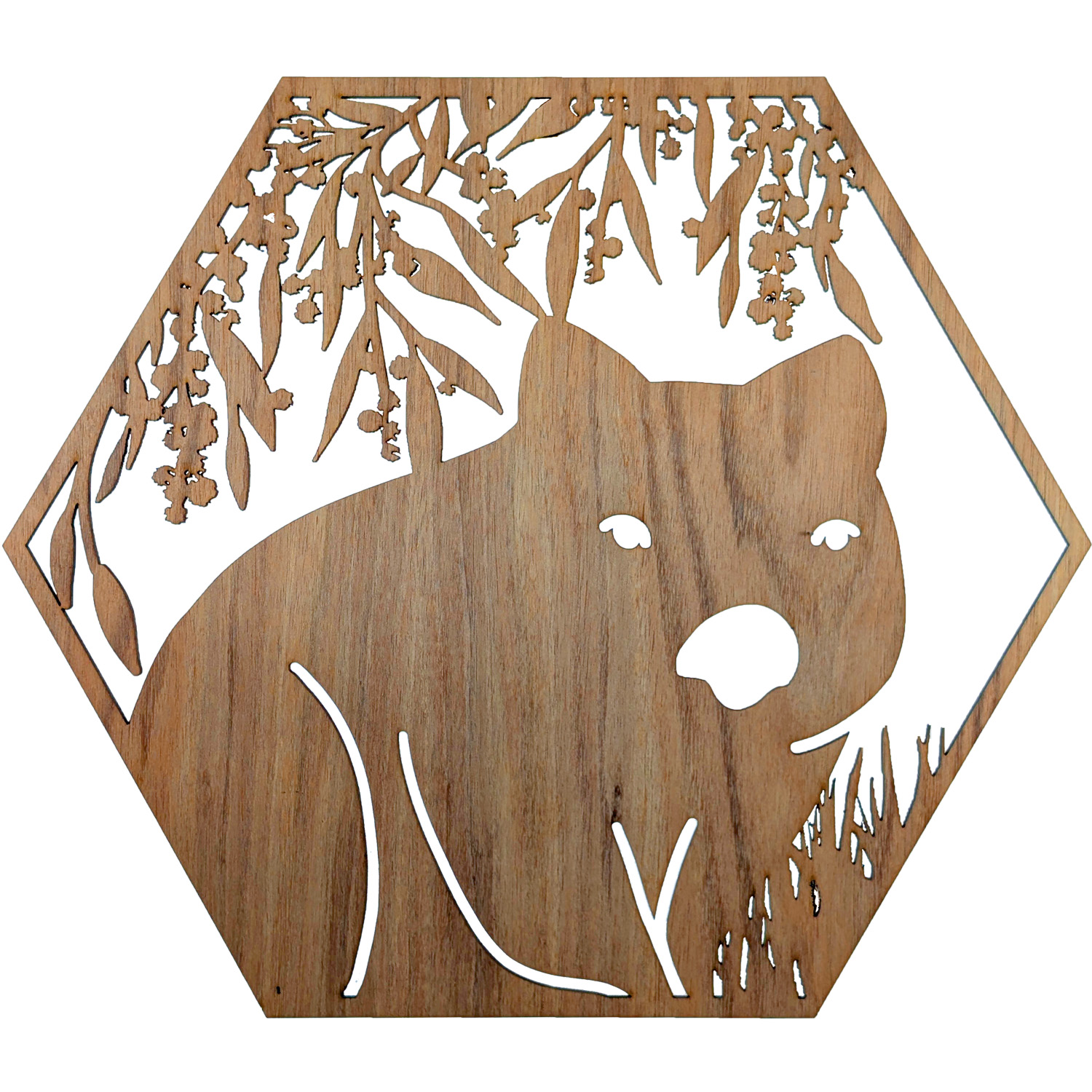 Friendly Wombat Hexagon Wall Art