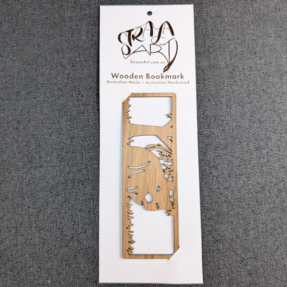 Friendly Wombat: Australian Wooden Bookmark