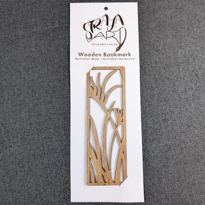 Kangaroo Paw Flowers: Australian Wooden Bookmark
