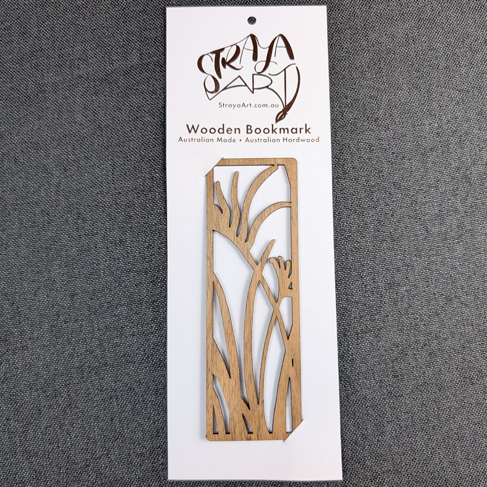 Kangaroo Paw Flowers: Australian Wooden Bookmark