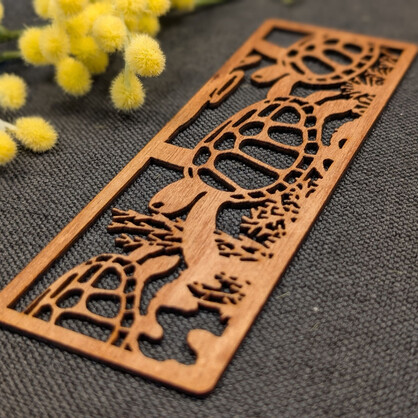 Giant Sea Turtle: Australian Wooden Bookmark