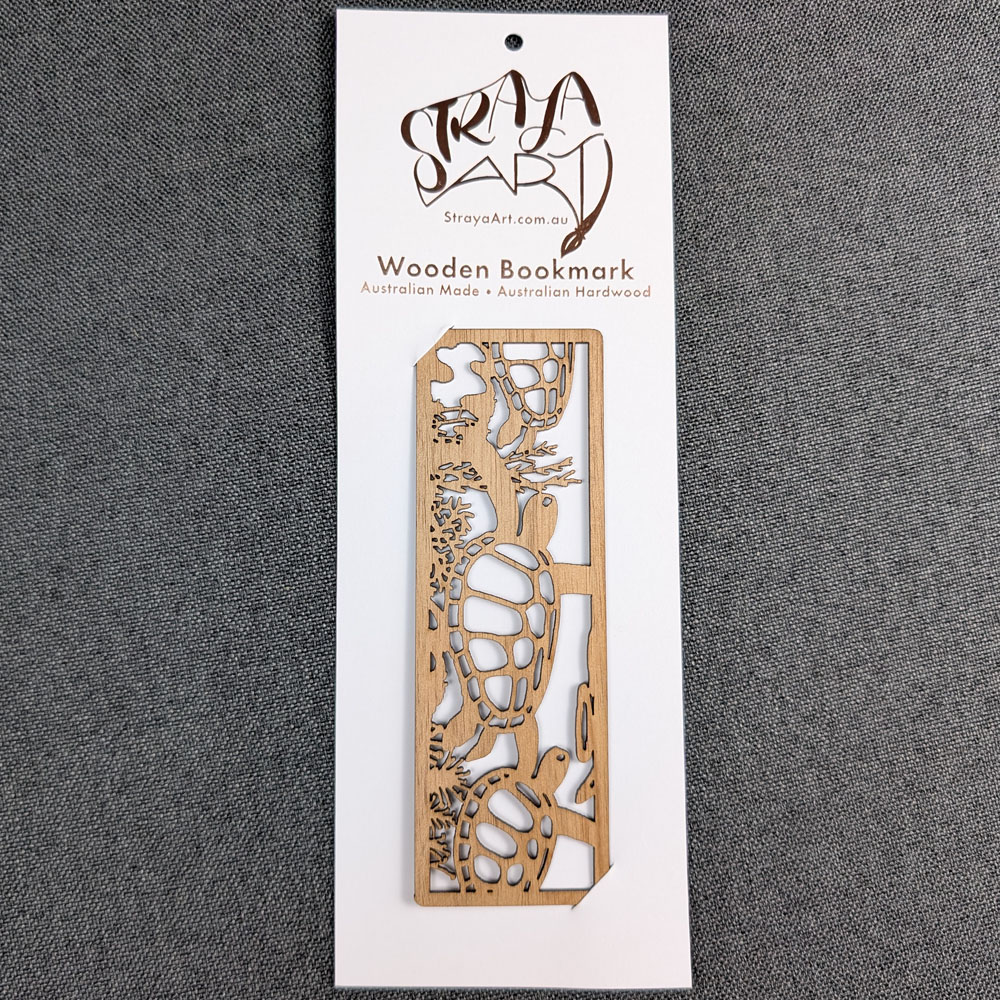 Giant Sea Turtle: Australian Wooden Bookmark